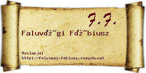Faluvégi Fábiusz névjegykártya